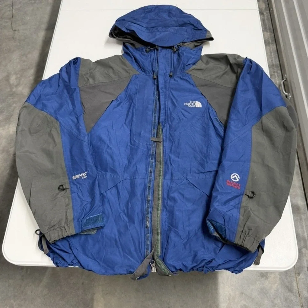 The North Face Summit Series Gore-Tex XCR Jacket Mens Blue Grey Hooded Shell L